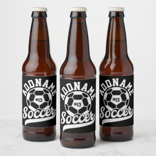 Fußballspieler ADD NAME Football Team Personalisie Bierflaschenetikett