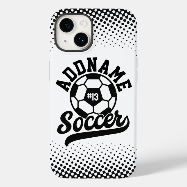 Fußballspieler ADD NAME Football Team Personalisie Case-Mate iPhone Hülle (Rückseite)