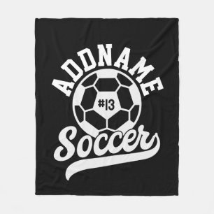 Fußballspieler ADD NAME Football Team Personalisie Fleecedecke
