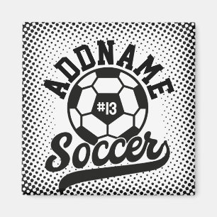 Fußballspieler ADD NAME Football Team Personalisie Magnet