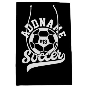 Fußballspieler ADD NAME Football Team Personalisie Mittlere Geschenktüte