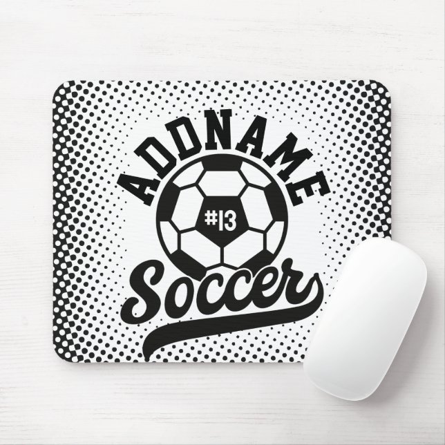 Fußballspieler ADD NAME Football Team Personalisie Mousepad (Mit Mouse)
