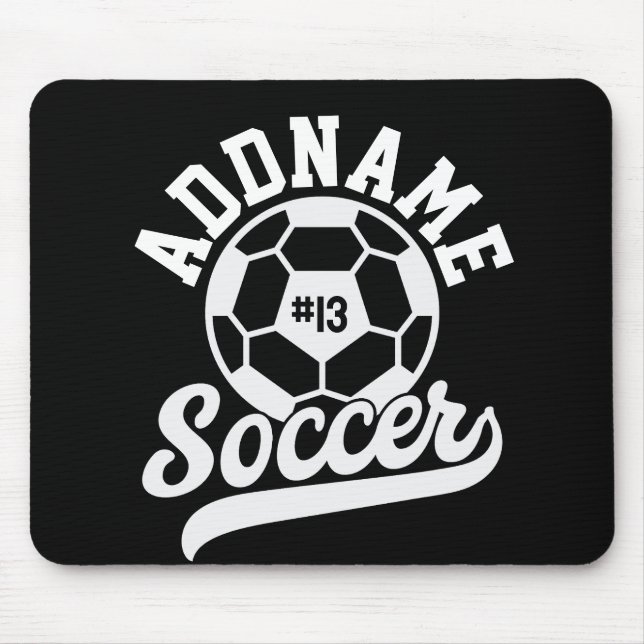 Fußballspieler ADD NAME Football Team Personalisie Mousepad (Vorne)