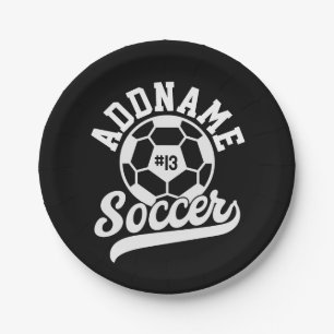 Fußballspieler ADD NAME Football Team Personalisie Pappteller