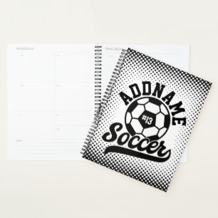 Fußballspieler ADD NAME Football Team Personalisie Planer
