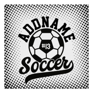 Fußballspieler ADD NAME Football Team Personalisie Poster