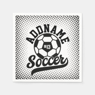 Fußballspieler ADD NAME Football Team Personalisie Serviette