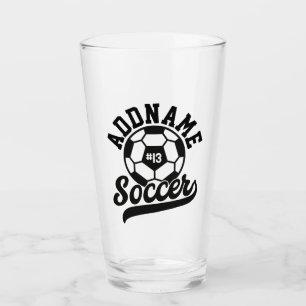 Fußballspieler ADD NAME Fußballmannschaft Personal Glas