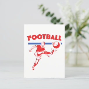 Fußballspieler aus den 1950er Jahren Feiertagspostkarte