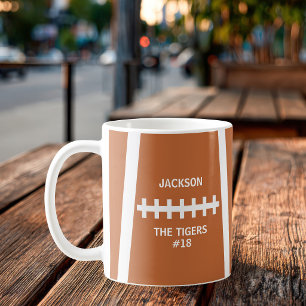 Fußballspieler Ball Cool Custom Team und Nummer Kaffeetasse