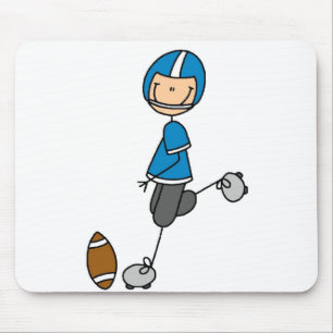 Fußballspieler Blau Mauspad