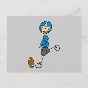 Fußballspieler Blaue T-Shirts und Geschenke Postkarte