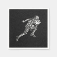 Fußballspieler, der Quarterback Black Silver läuft