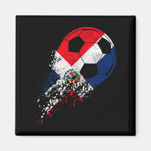 Fußballspieler Flagge Stolz Dominikanische Republi Magnet