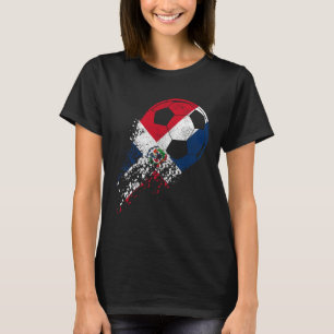 Fußballspieler Flagge Stolz Dominikanische Republi T-Shirt