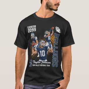 Fußballspieler Foto-Collage Blau T-Shirt