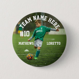Fußballspieler Fügen Sie Name Nummer Team und Foto Button