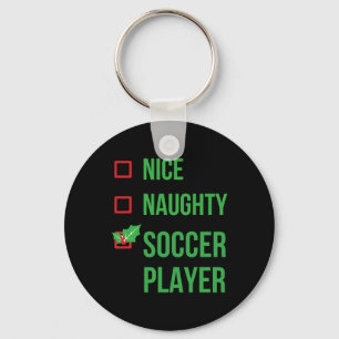 Fußballspieler Funny Pajama Weihnachten Schlüsselanhänger