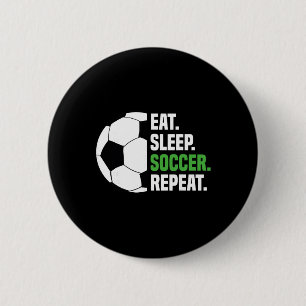 Fußballspieler Fußballliebhaber Essen Schlafen Fuß Button