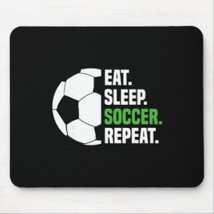 Fußballspieler Fußballliebhaber Essen Schlafen Fuß Mousepad