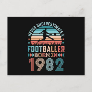 Fußballspieler geboren 1982 Fußball 40. Geburtstag Postkarte