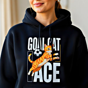 Fußballspieler-Geschenk Süßes Ziel Katze Ass Desig Hoodie