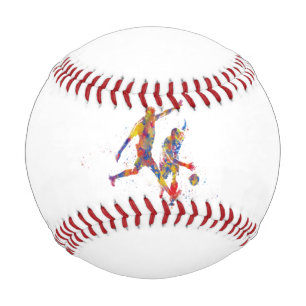 Fußballspieler in Aquarellfarbe Baseball