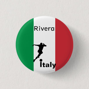 Fußballspieler, Italien, anpassbar Button