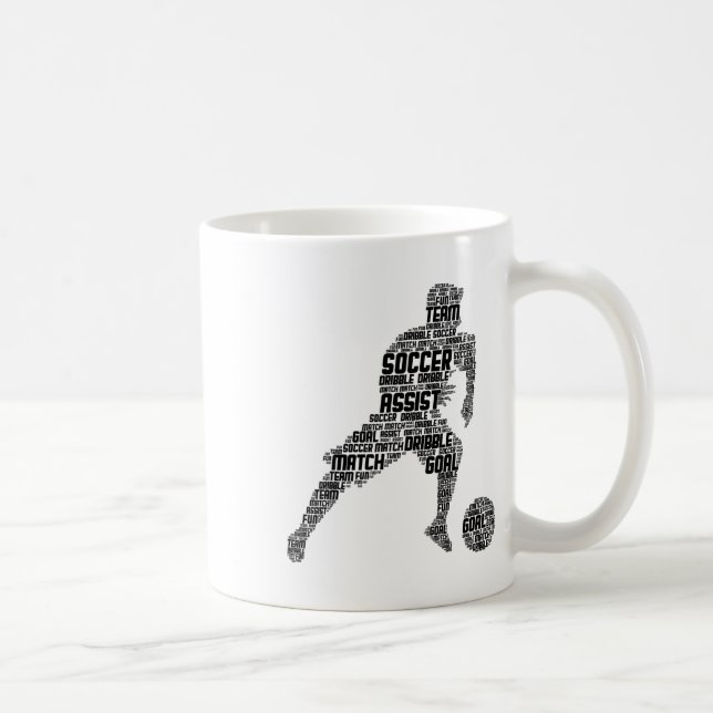 Fußballspieler Jungen Männer Kinder  Kaffeetasse (Rechts)