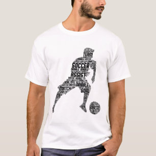 Fußballspieler Jungen Männer Kinder T-Shirt