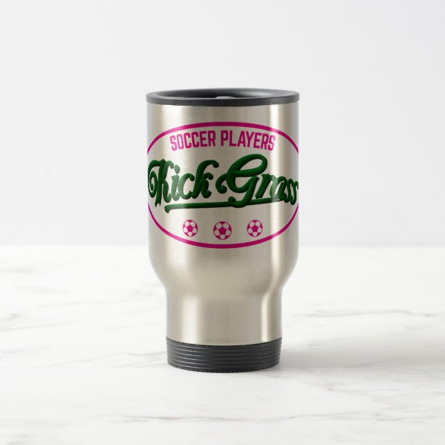 Fußballspieler Kickgrass Reisebecher (Mittel)