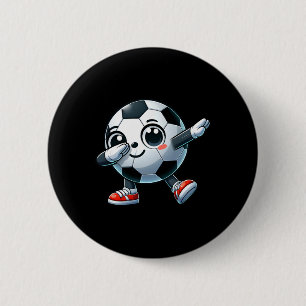 Füßballspieler Liebhaber Cute Kleinkind Jungen Dab Button