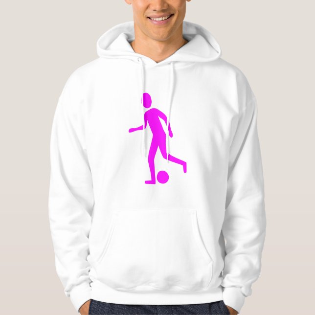 Fußballspieler - Magenta Hoodie (Vorderseite)