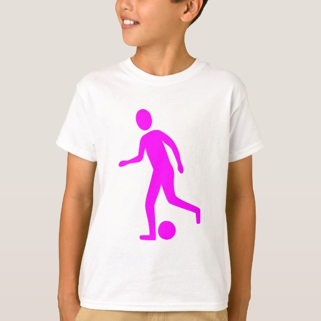 Fußballspieler - Magenta T-Shirt (Vorderseite)