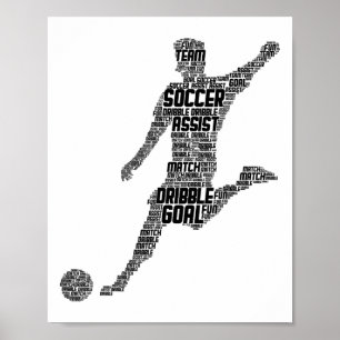 Fußballspieler Männer Kinder Jungen Poster