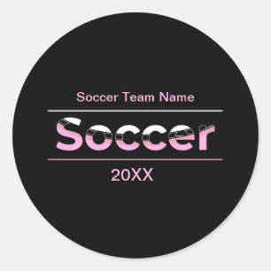 Fußballspieler Minimalistische Wortkunst - Tor Runder Aufkleber