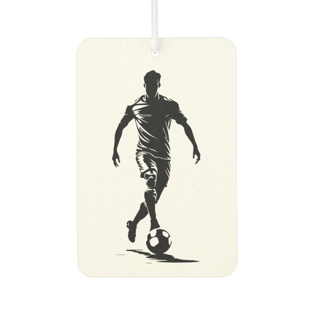 Fußballspieler mit Ball Autolufterfrischer (Vorderseite)