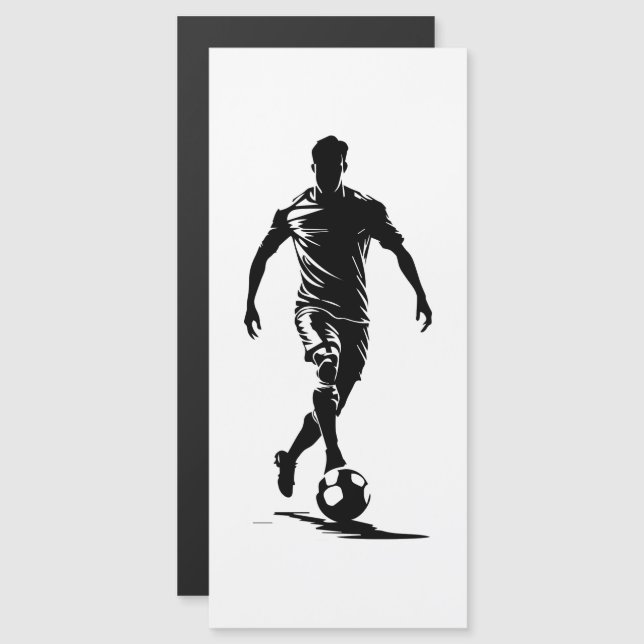 Fußballspieler mit Ball Magnetkarte (Vorne/Hinten)
