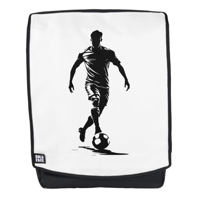 Fußballspieler mit Ball Rucksack (Vorderseite)