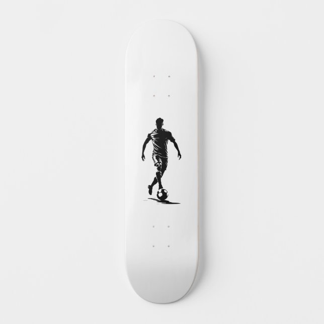 Fußballspieler mit Ball Skateboard (Vorderseite)