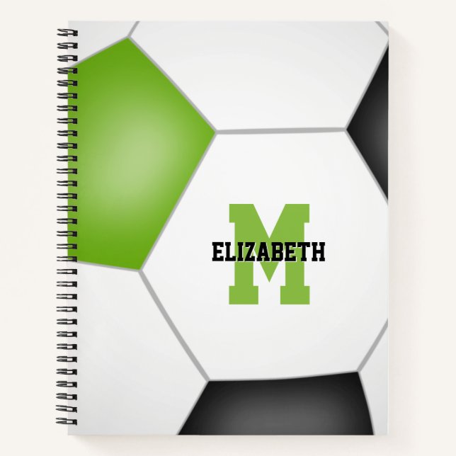Fußballspieler mit Monogramm Limon Notizbuch (Vorderseite)