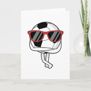 Fußballspieler mit Sonnenbrille im Fußball Karte
