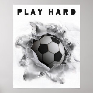 Fußballspieler Motivation Poster