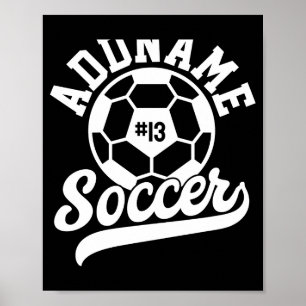 Fußballspieler Name Fußballmannschaft Personalisie Poster