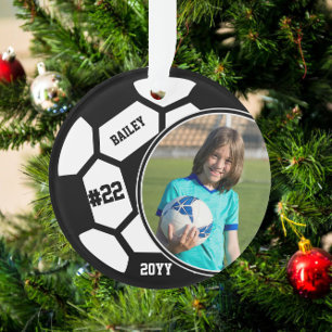 Fußballspieler Name Nummer Foto Andenken Ornament