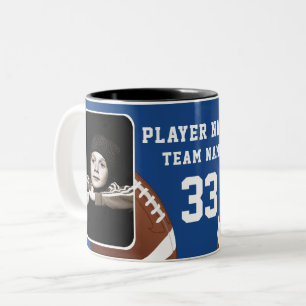 Fußballspieler Name Nummer Mannschaft 2 Fotos Zweifarbige Tasse