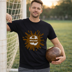 Fußballspieler Personalisierter Name Splash Ball T-Shirt