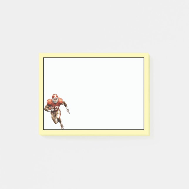 Fußballspieler Post-it Klebezettel (Vorderseite)