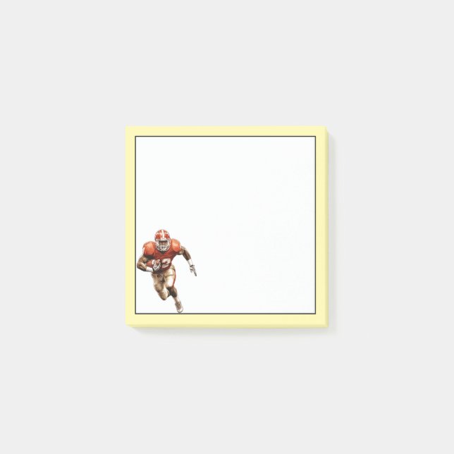 Fußballspieler Post-it Klebezettel (Vorderseite)