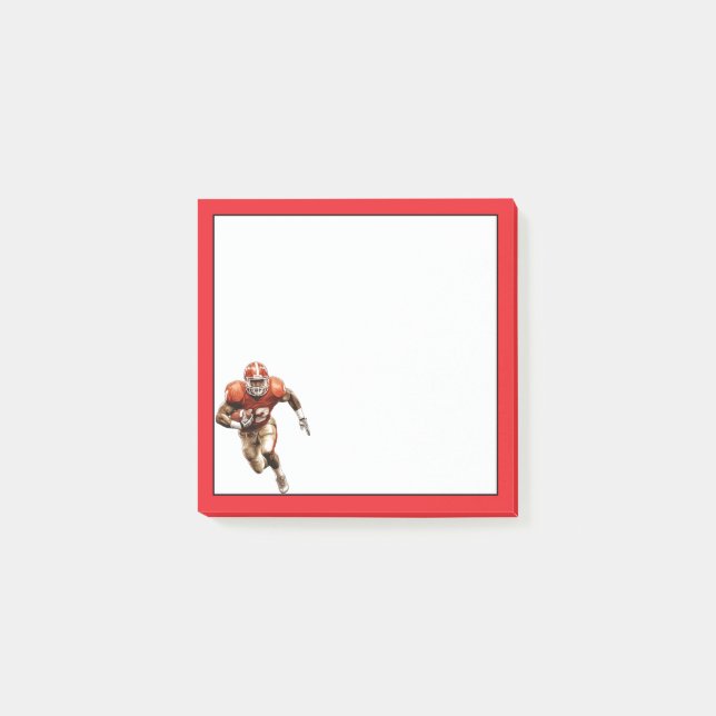 Fußballspieler Post-it Klebezettel (Vorderseite)